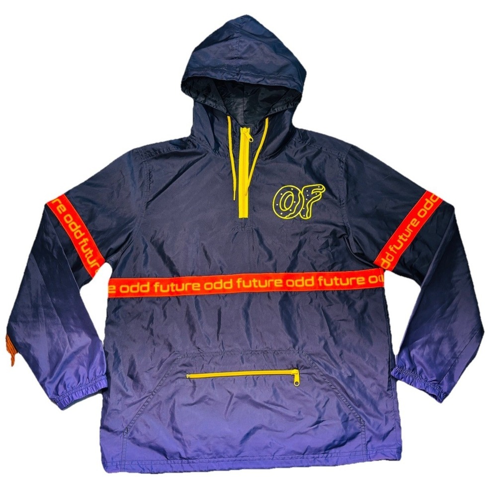 Odd Future‎ OF Anorak Windbreaker Pullover Jacket Hooded Streetwear Small